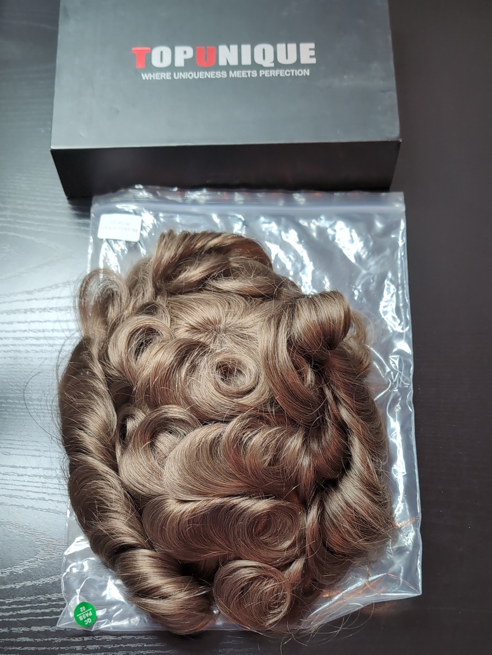 Men's Thin Skin Human 8x10 Curly Hairpiece #18 Ash Blonde 0.10 Mm Toupee Topper
